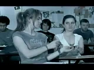 a schoolgirl sits on a vibrator. orgasm in class. vibrator call